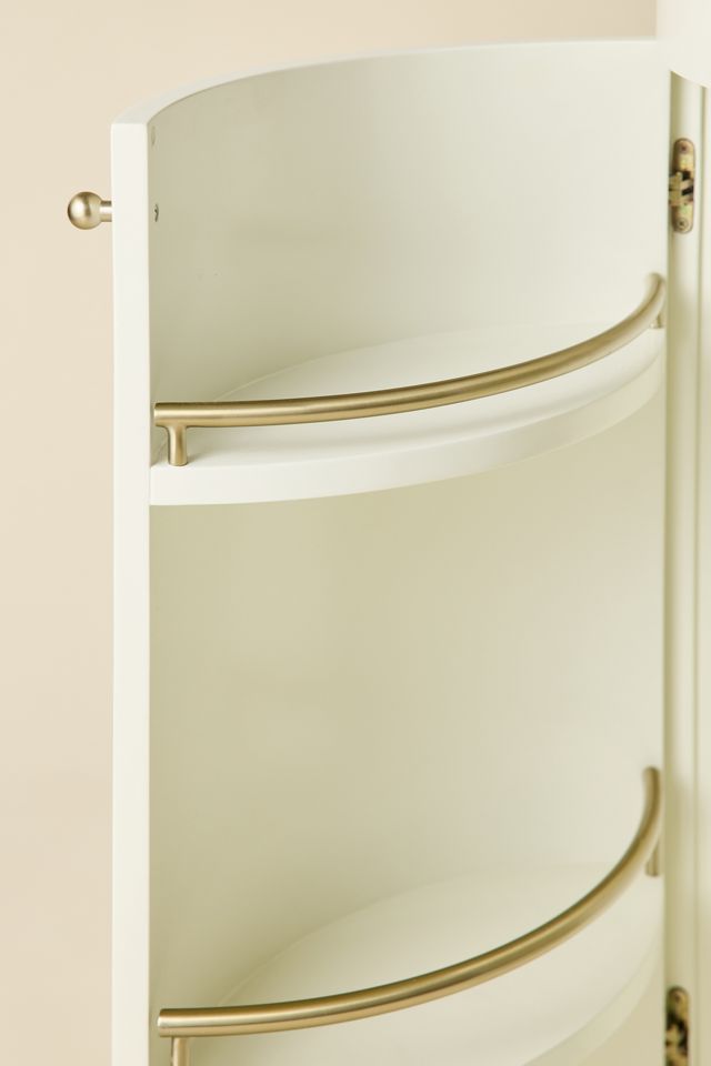 Maura Arch Mirror Rolling Storage Vanity #3