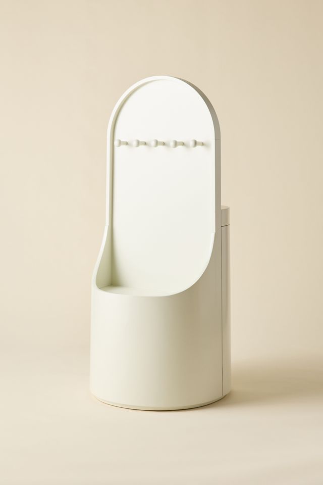 Maura Arch Mirror Rolling Storage Vanity #5