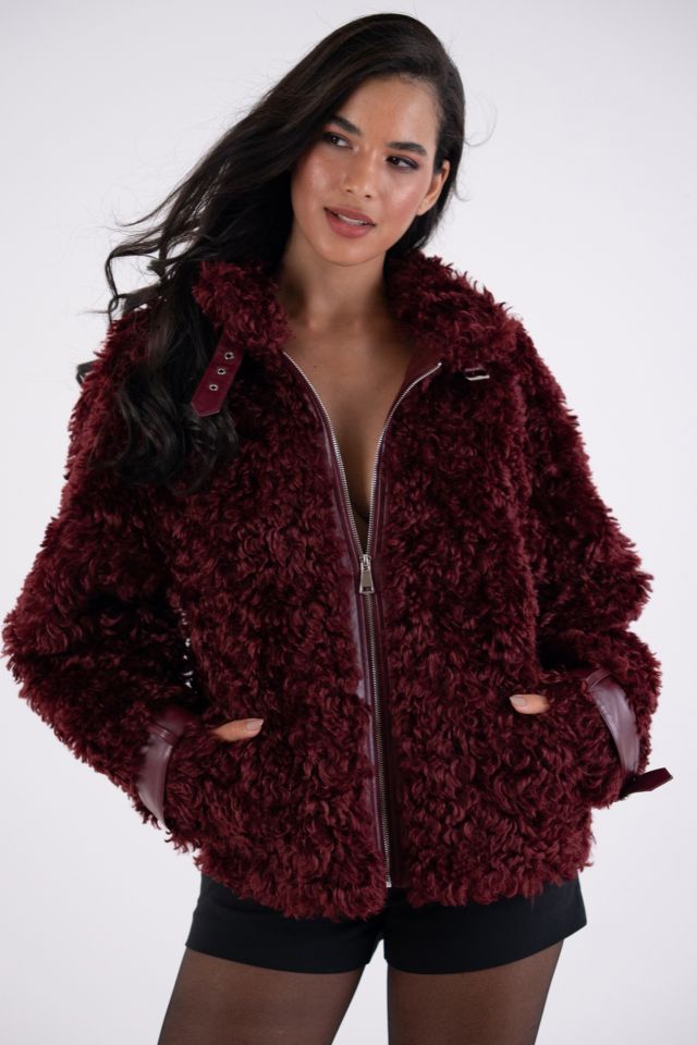 Amy Lynn Celeste Luxe Faux Fur Funnel Zip Coat #1