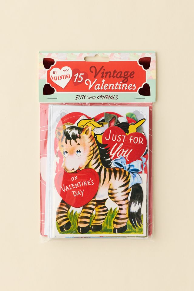 Laughing Elephant Retro Fun With Animals Valentine’s Day Card Set #4