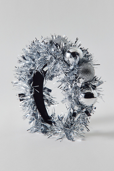 Urban Outfitters Holiday Tinsel Headband In Silver, Women's At