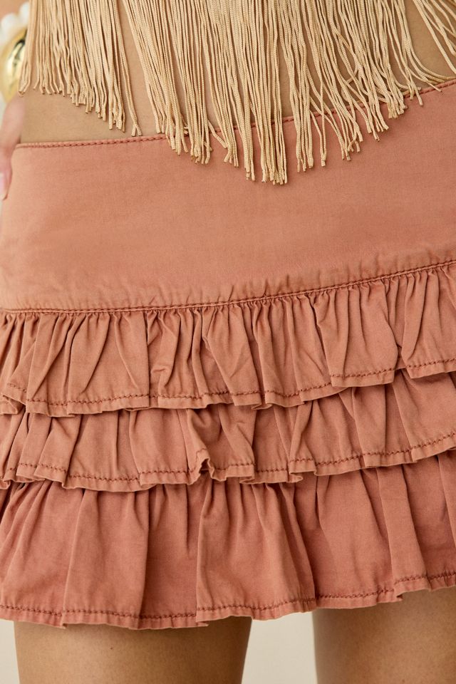 Mini-jupe à volants Painted Blooms Kimchi Blue #4