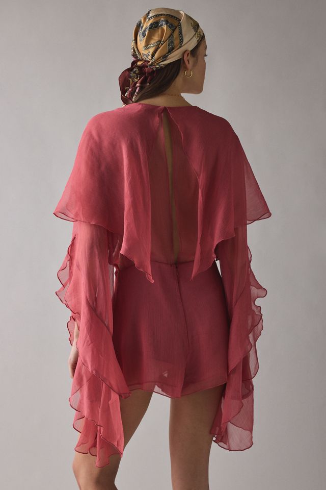 Bardot Carson Ruffle Bell Sleeve Playsuit #2