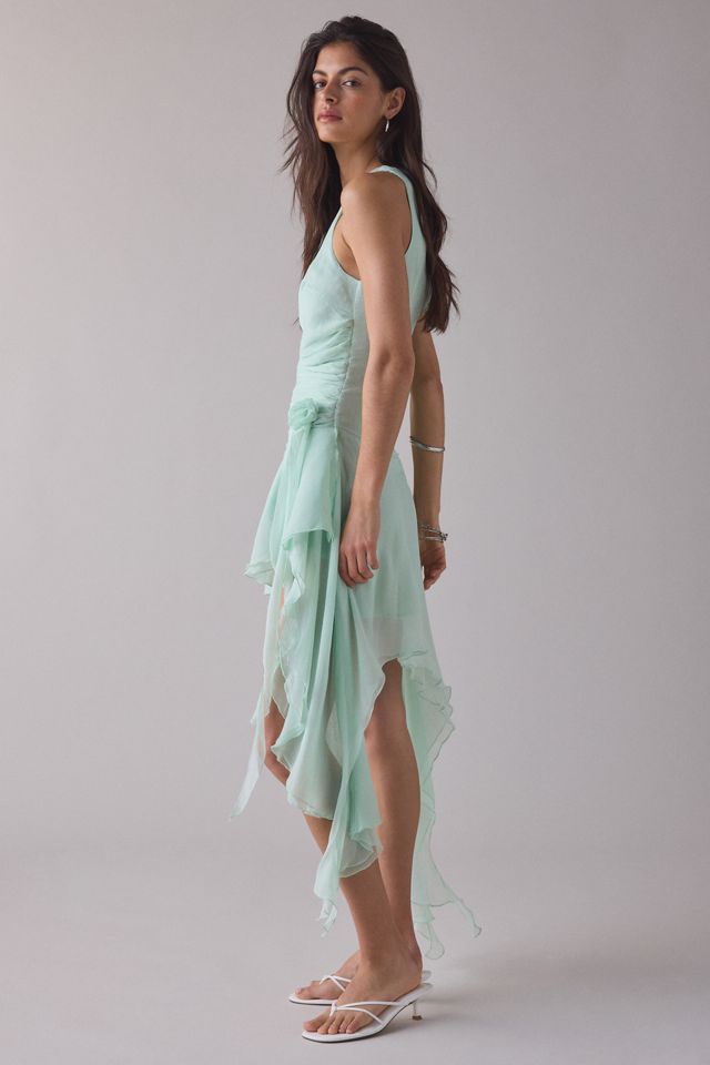 Bardot Ivana Rosette Cascading Ruffle High-Low Mini Dress #2