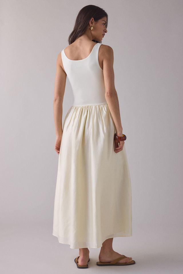 Robe longue Lorie à encolure ronde et matières mixtes de Bardot #3