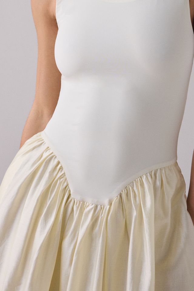 Bardot Lorie Mixed Media Scoop Neck Maxi Dress | Urban Outfitters