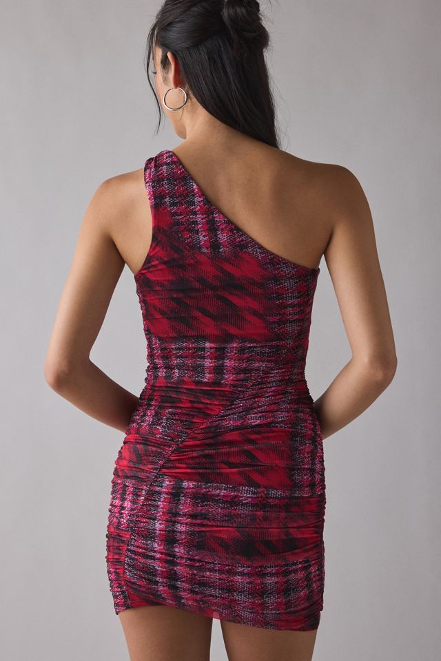 Robe fourreau mini AFRM Emery asymétrique froncée en maille #3