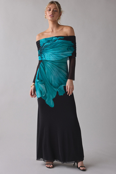 AFRM Thelma Off-The-Shoulder Long Sleeve Maxi Dress | Urban Outfitters