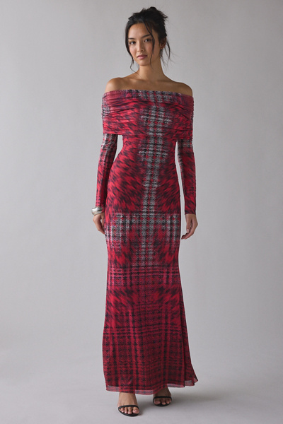 AFRM Thelma Off-The-Shoulder Long Sleeve Maxi Dress