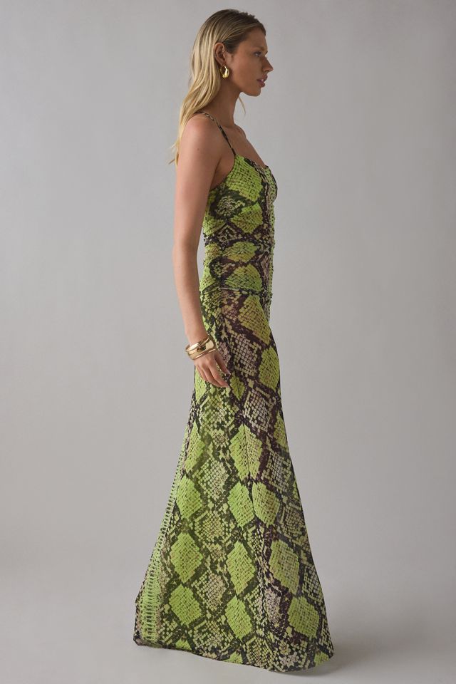 Robe longue en maille froncée Lana AFRM #3