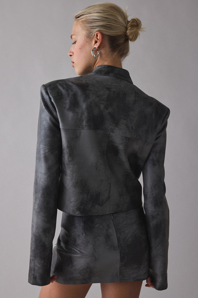 by.DYLN Karlita Lace-Up Faux Leather Moto Jacket