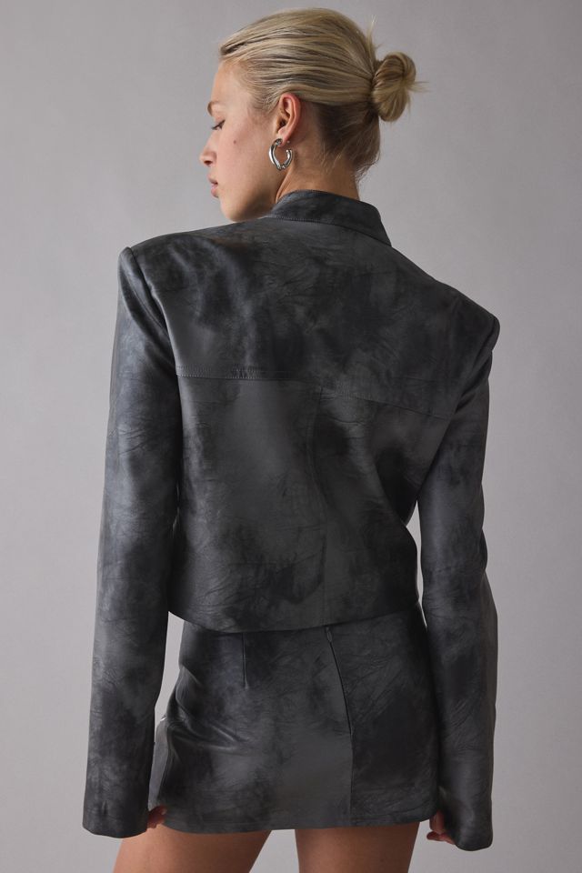 by.DYLN Karlita Lace-Up Faux Leather Moto Jacket #3