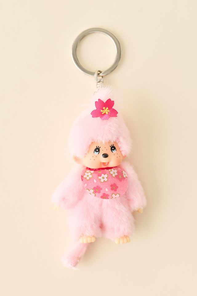 Monchhichi Cherry Blossom Plushie Keychain #1