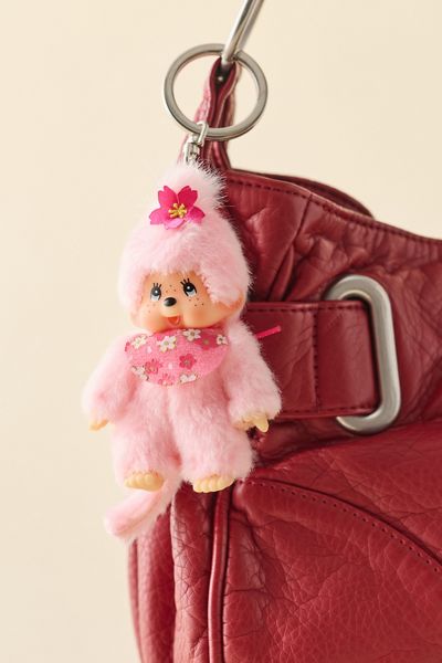 Monchhichi Cherry Blossom Plushie Keychain