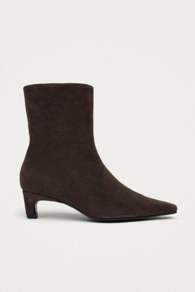 Alohas Ambar Leather Ankle Boots In Suede Brown, Women's At Urban Outfitters In Brown