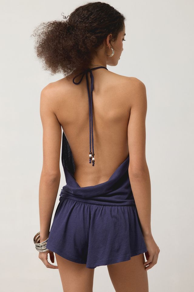 Out From Under Summer Love Plunging Halter Romper #2