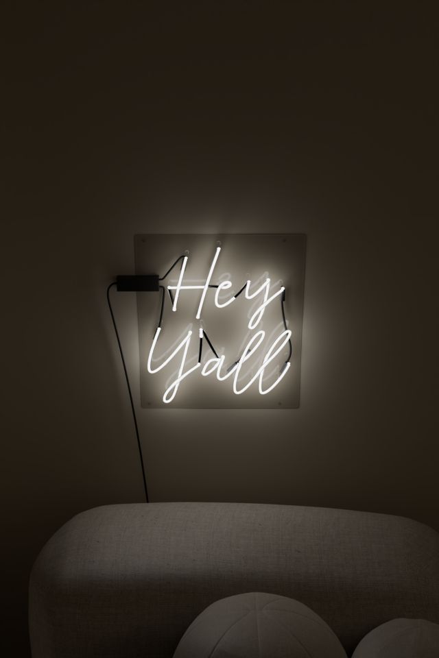 Echo Neon Hey Y'all Glass Neon Sign #1