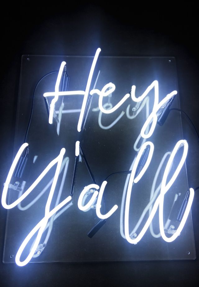 Echo Neon Hey Y'all Glass Neon Sign #2