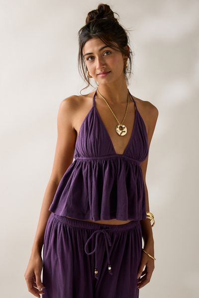 Out From Under Summer Love Open-Back Flyaway Halter Top