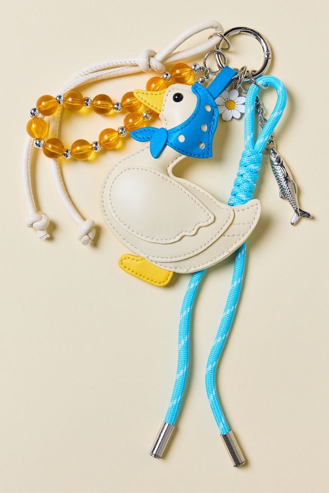 Corded Faux Leather Critter Keychain #1