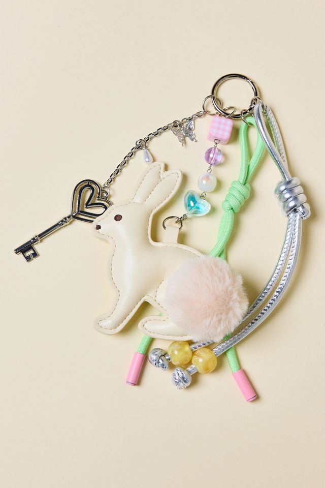 Corded Faux Leather Critter Keychain #1