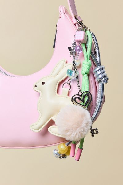 Corded Faux Leather Critter Keychain