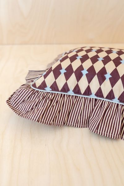 TBCo Cotton Harlequin Ruffle Pillowcase