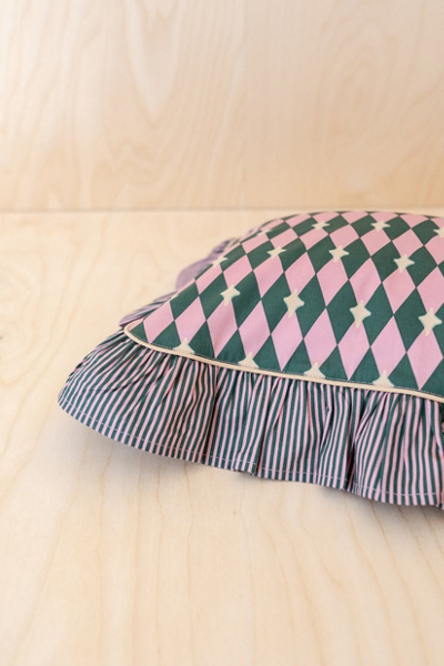 TBCo Cotton Harlequin Ruffle Pillowcase