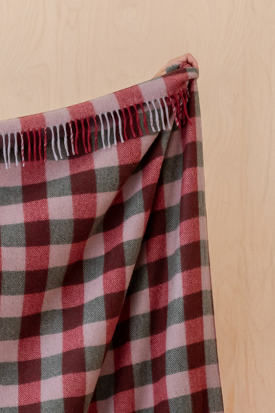TBCo Recycled Wool Gingham Throw Blanket