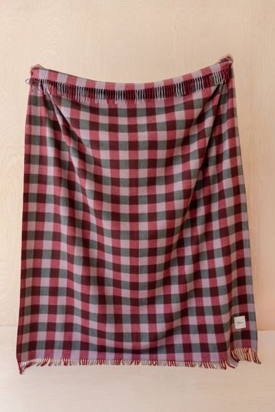 TBCo Recycled Wool Gingham Throw Blanket