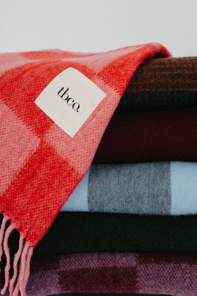 TBCo Recycled Checkered Wool Throw Blanket #1