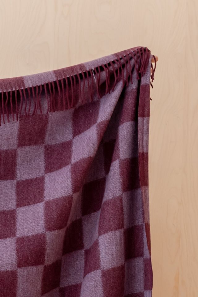 TBCo Recycled Checkered Wool Throw Blanket #2