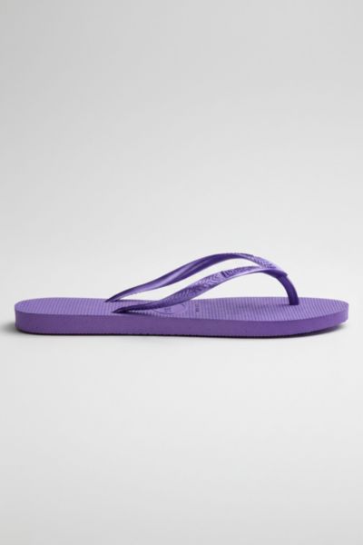 Havaianas Slim Flip Flop Sandal In Dark Purple, Women's At Urban Outfitters In Purple