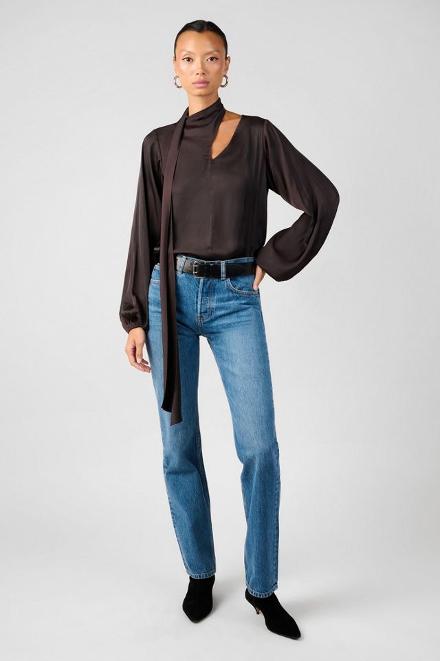 WeWoreWhat Wrap Neck Tie Top #2