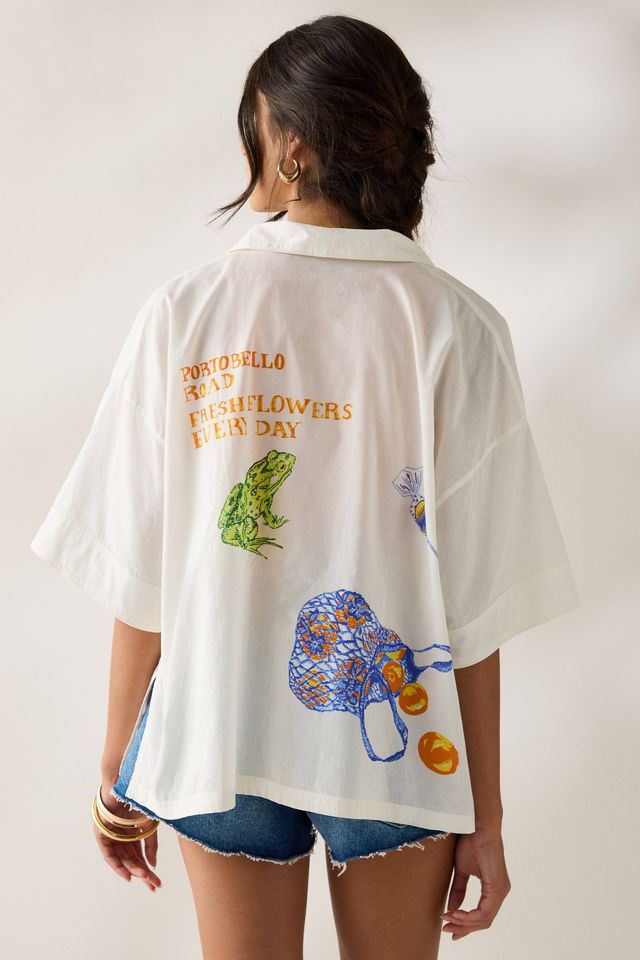 BDG Keepsake Souvenir Graphic Short Sleeve Button-Up Shirt #4