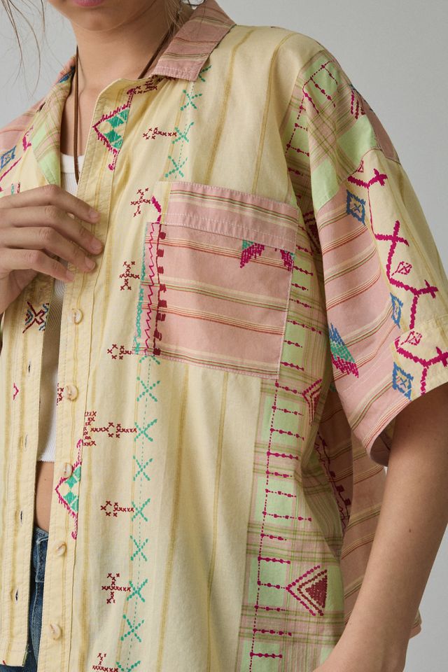 Chemise boutonnée à manches courtes BDG Keepsake Souvenir à motif graphique #1