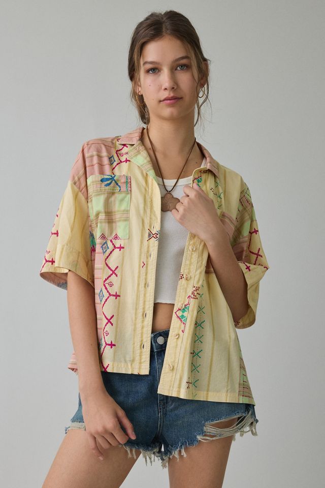 Chemise boutonnée à manches courtes BDG Keepsake Souvenir à motif graphique #3