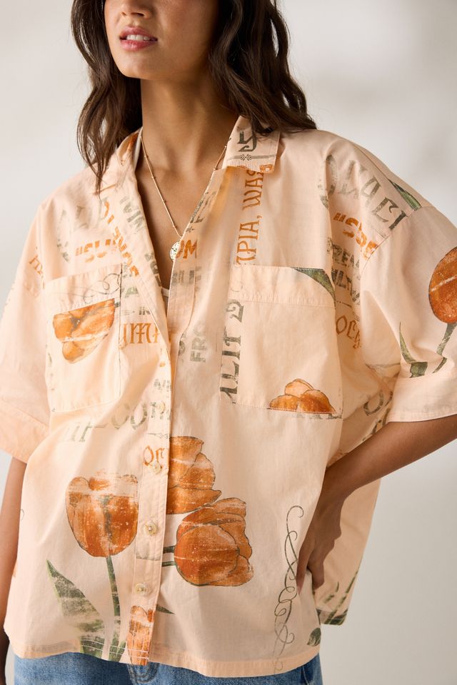 BDG Keepsake Souvenir Graphic Short Sleeve Button-Up Shirt #1
