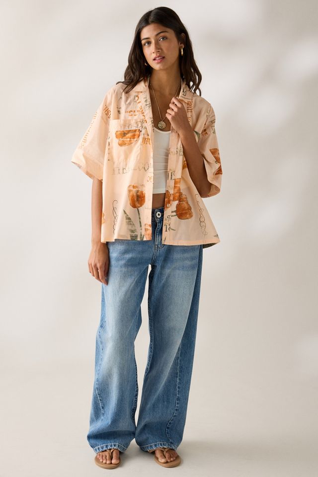 BDG Keepsake Souvenir Graphic Short Sleeve Button-Up Shirt #2