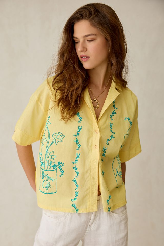 Chemise boutonnée à manches courtes BDG Keepsake Souvenir à motif graphique #4