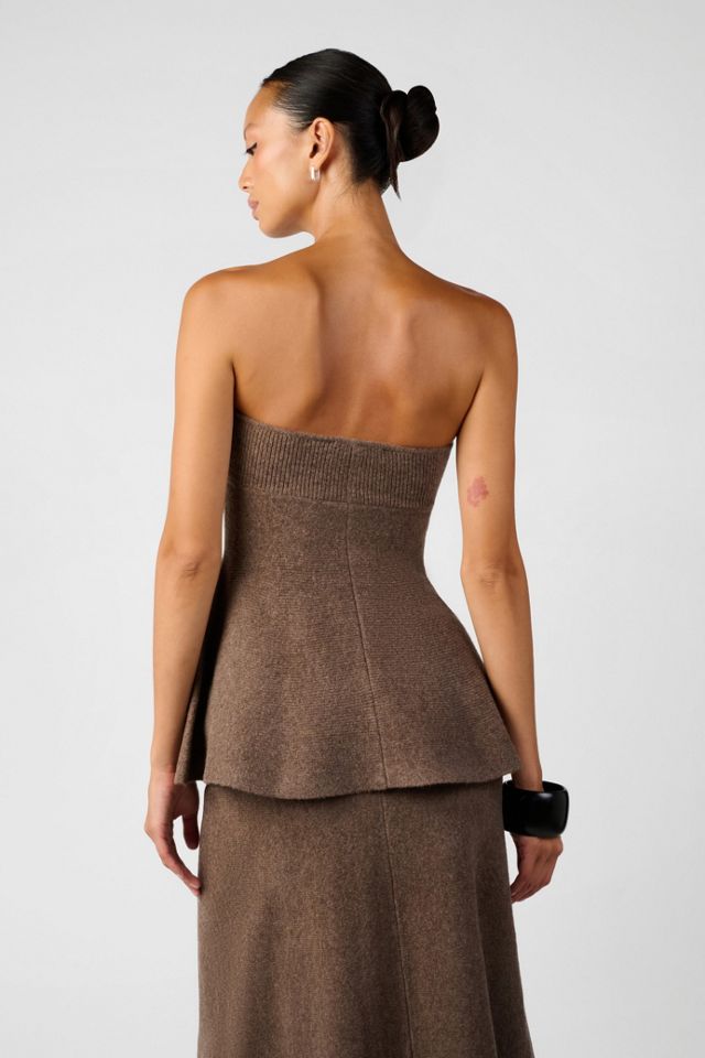 WeWoreWhat Strapless Peplum Top #3