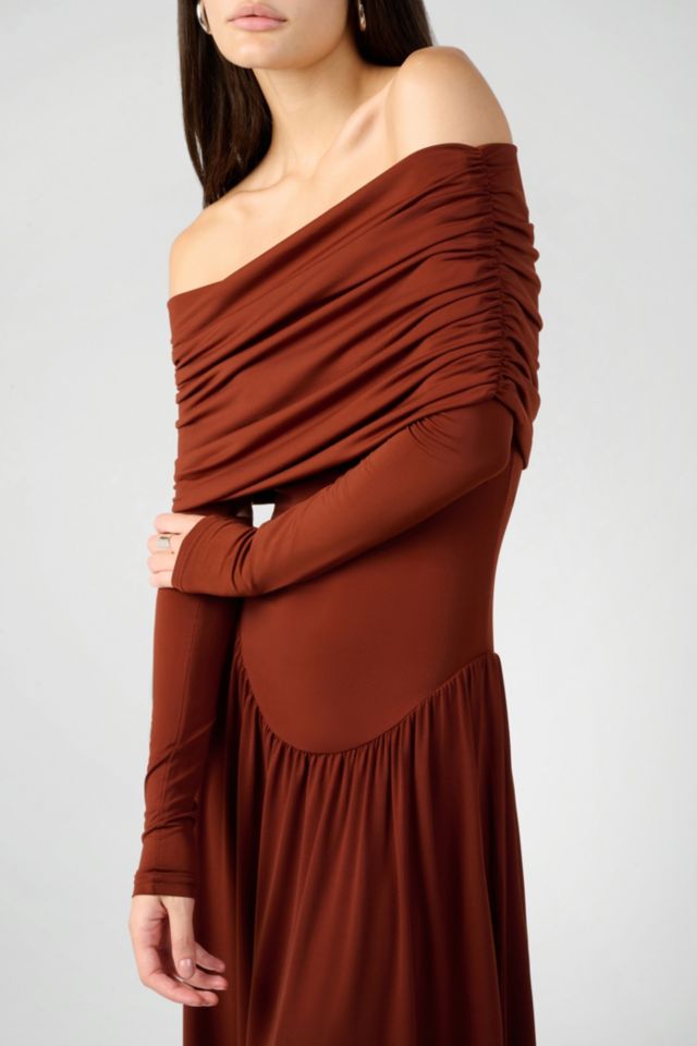 WeWoreWhat Off Shoulder Ruched Midi Dress #2
