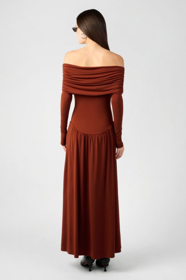 WeWoreWhat Off Shoulder Ruched Midi Dress #3