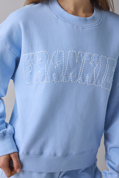 Frankies Bikinis Travel Days Morning Cotton Crewneck Pullover