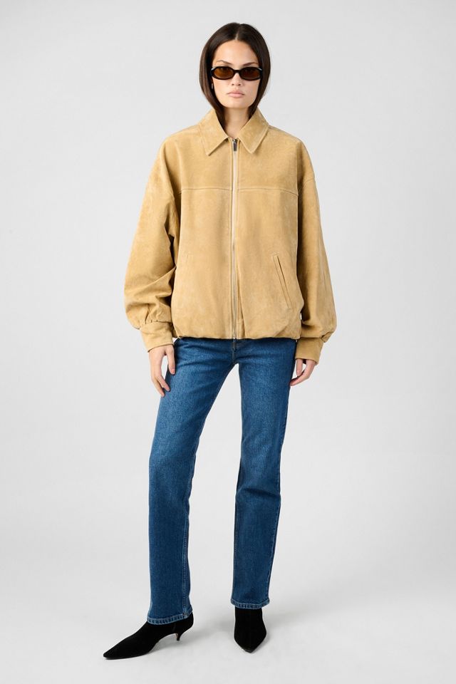 WeWoreWhat Premium Suede Bomber Jacket #2