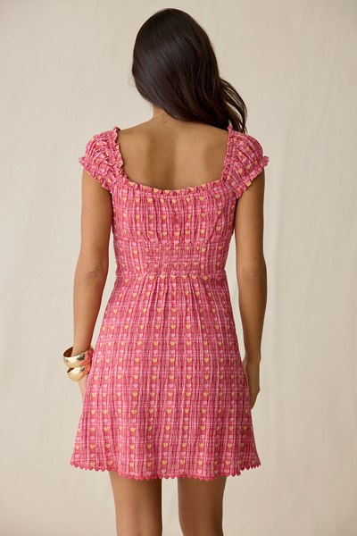 Jacquie The Label Amara Sweetheart Puff Sleeve Mini Dress