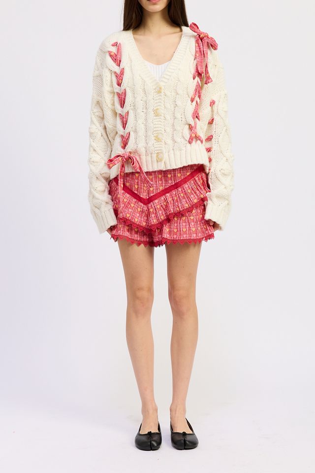 Jacquie The Label Clementine Ribbon Detail Cardigan | Urban Outfitters