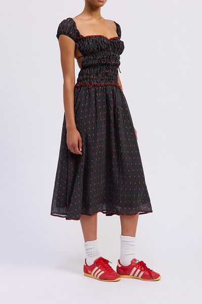 Robe midi dos ouvert Noelle de Jacquie The Label
