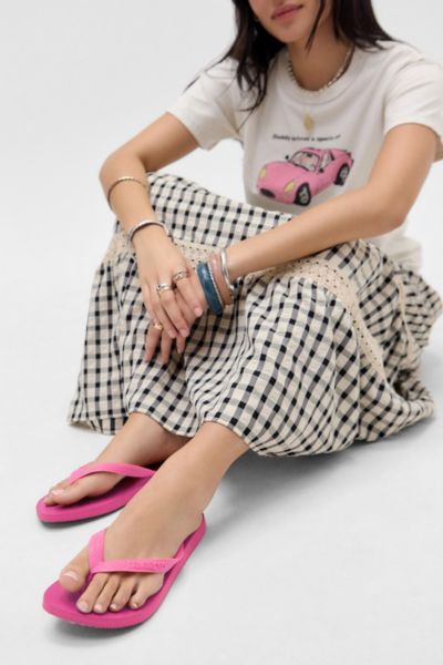 Havaianas Top Flip Flop Sandal In Pink Flux, Women's At Urban Outfitters In Pink