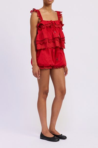 Jacquie The Label Ivaline Eyelet Lace Trapeze Top
